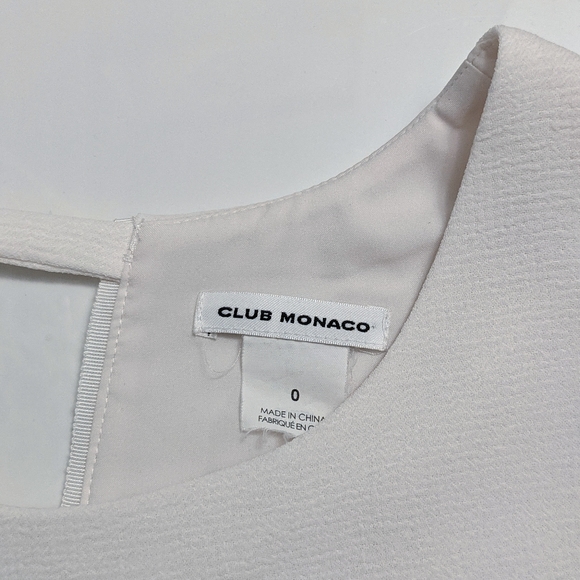 Club Monaco Scalloped White Dress - Picture 4 of 4